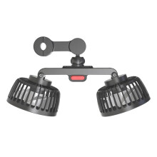 USB Seat Back DualHead Fan 360 Rotating, 3Speed LowNoise Cooling Fan with Adjustable Airflow