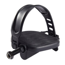 Exercise Bike Pedals with Adjustable Straps, Indoor Non Slip Fitness Equipment Accessories Fixed Gear Bike Pedals Bicycle Pedal, Long 14mm Spindle