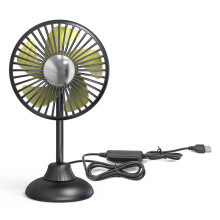 Fan, Mini Car Fan Powerful Silent Fan 3 Speeds Settings Rotation Car Desk Fan for Car, Home, Office,Travel