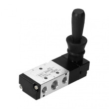 Pneumatic 1/4' Pt 5 Way 3 Position Air Hand Lever Operated Valve Pneumatic Valve Manual Air Control Valves