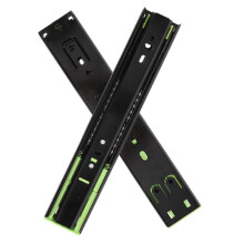 2pcs Slides Rails Full Extension Side Mount Dresser Runners with Section Damping Design
