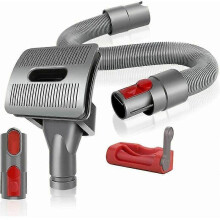 Brosse pour aspirateur pour chien et chat - Outil de toilettage Dyson V11 V10 V8 V7 - Outil de toilettage + tuyau d'extension flexible + adaptateur co