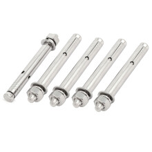 M8x90mm 304 Civil Equipment Hardware Accessories Stainless Steel Air Condition Fitting Sleeve Anchor Expansion Bolt 5pcs Model:55as219qo109