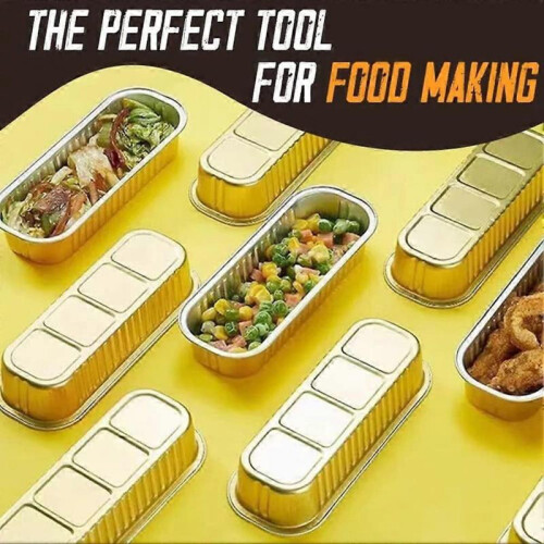 Disposable Aluminum Foil Tin Can Baking Moulds Foil Bowls Multipurpose Rectangular Packaging Box 2