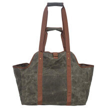 Canvas Firewood Log Carrier Holder Firewood Tote Bag for Fireplace, Beach, Camping