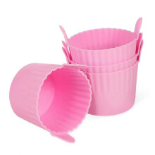 4 Pieces Silicone Muffin Cups Reusable Cupcake Baking Molds for Muffins, Cupcakes, and Cookies, Suitable for Air Fryer Ref: 5280