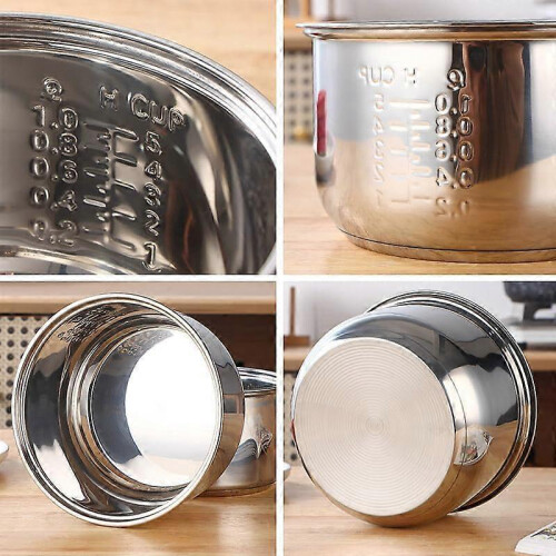 Stainless steel inner pot for rice cookers, easytoclean, silver, one size 2