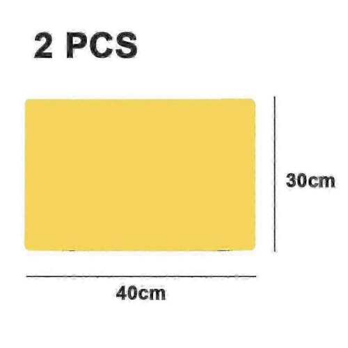 (Yellow) Heat-Resistant Silicone Countertop Protector Mat, Non-Slip Large Kitchen Counter Desk Table Pad 1
