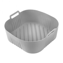 Silicone baking tray for Cosori 6.2L and NA230 air fryers, designed for airfried food baking and easy replacement (traygrey).