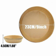 300 Sheets Air Fryer Paper Liners, 23cm Square Non-Stick Parchment for Cooking & Steaming Baskets