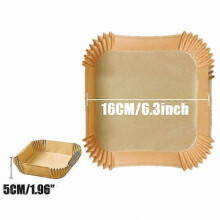 300 Count Square Air Fryer Liners, 23cm Non-Stick Parchment Paper for Cooking & Steaming Baskets