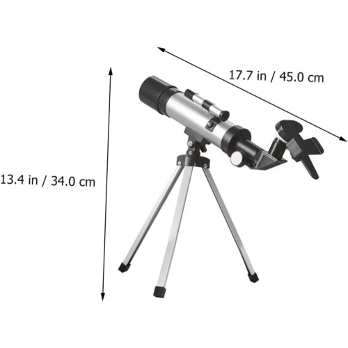 1 Set Telescope Lapel Watch Camera Belt 90x Refractor Silver Abs Acrylic 2