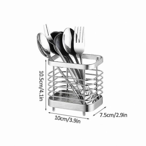 (B) Countertop Utensil Organizer with Drain Feature for Kitchen Sink Area 2
