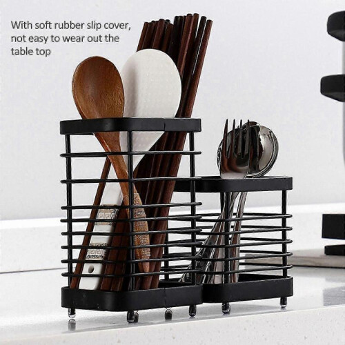 (A) Countertop Utensil Organizer with Drain Feature for Kitchen Sink Area 1