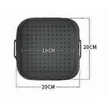 Reusable Silicone Air Fryer Liners, Thick Square Pot Replacement for Parchment Paper, Durable Non-Stick Basket Accessories