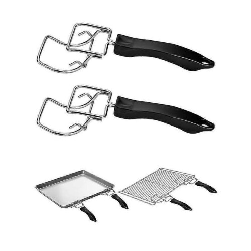 2 Pack Nonstick Air Fryer Oven Rack Puller Tool Compatible with Most Toaster Ovens Grill Tray Extractor 2