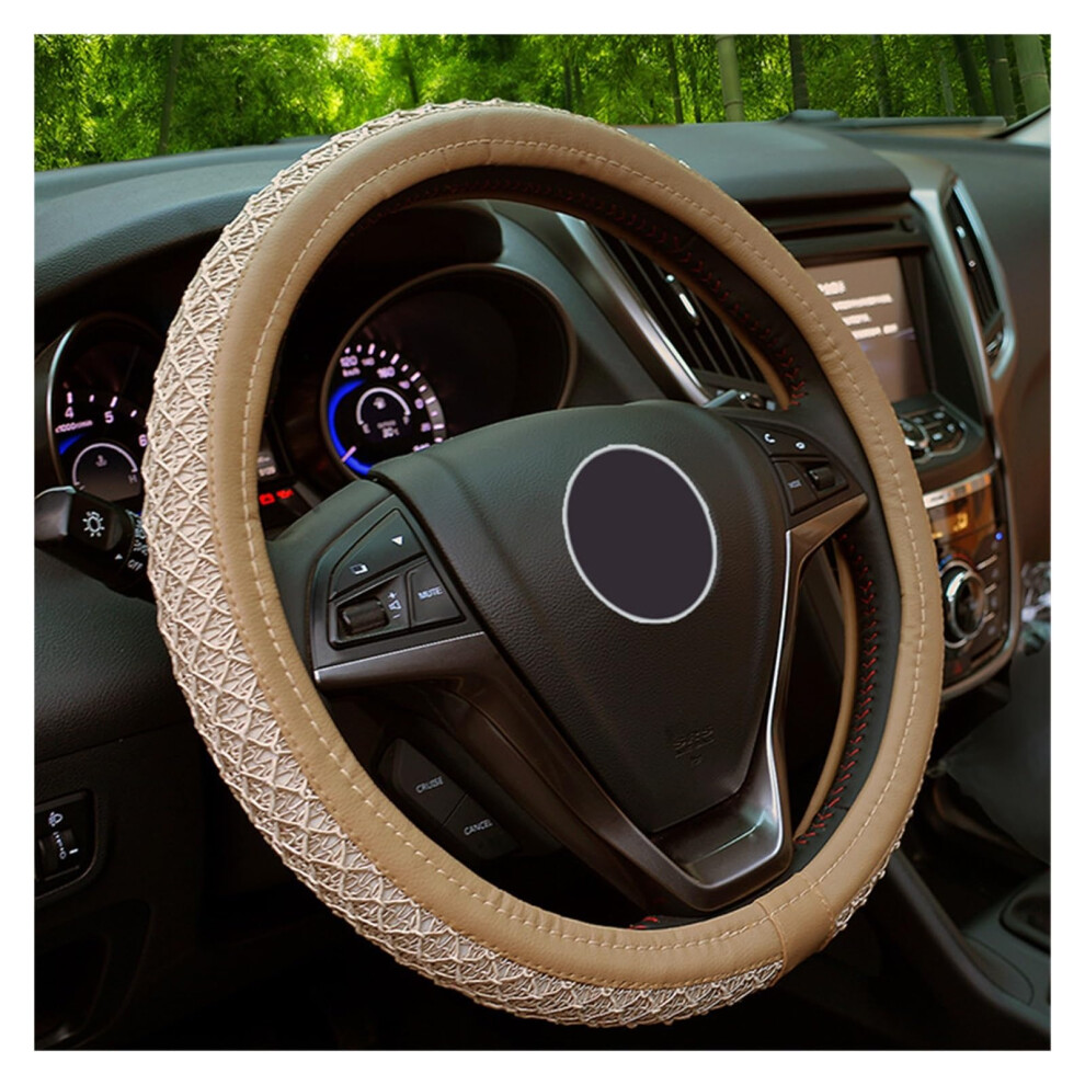 Car Steering Wheel Cover Set Car Steering Wheel Cover Breathable Ice Silk Beautiful And Car Interior Decorations (Color : 7) 395291730980