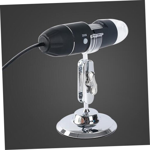 Microscope Phone Computer Accessory 1600x Digital Magnifier Microscope 8 Led Lights Highres Plastic Electronic 1