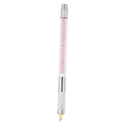 Manual Microblading Tattoo Pen Eyebrow Lip Semi Permanent Makeup with Cartridge Needle Pink 1