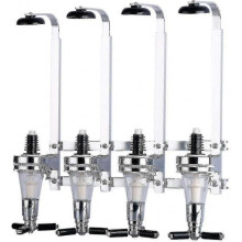 4-bottle Liquor Dispenser,aluminum Alloy Wall Mounted Liquor Dispenser Bracket Wine Spirits Liquor - JZ