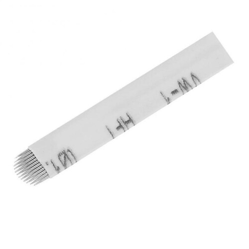 U Shape Eyebrow Tattoo Manual Microblading Semi Permanent Sterile Needle Pin Blade 10pcs 12Pins 1