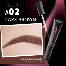 (brown) Peel Off Eyebrow Gel, Brow Gel with Eyebrow Stamp Stencils, Semi-Permanent Colour Eyebrow Dye For Sparse Overplucked Eyebrows