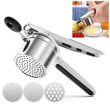 Stainless Steel Potato Ricer for Mashed Potatoes and Lemon Squeezing