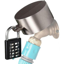 Outdoor Faucet Locks, Stainless Steel Faucet Protection Cover, Durable Hose Protective Lock with Combination Lock To Prevent Vandalism - KC