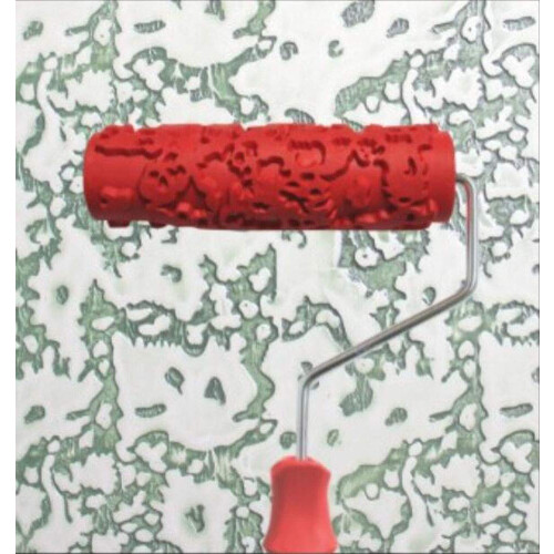 7' DIY Patterned Paint Roller Decorative Rubber Roller with Plastic Handle  More Than 300 Patterns