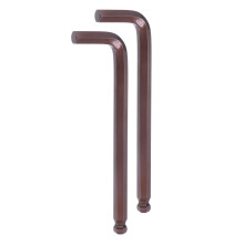 2pcs Ball End Hex Key Wrench 12mm S2 Steel LShape Long Arm Hexagon Metric Wrenches Repairing Tool for Home Repair, Red