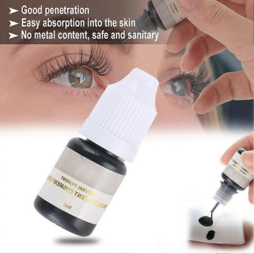 Microblading Pigment Ink Semi Permanent Eyebrow Lips Eye Line Color Black(Eyeline) 1