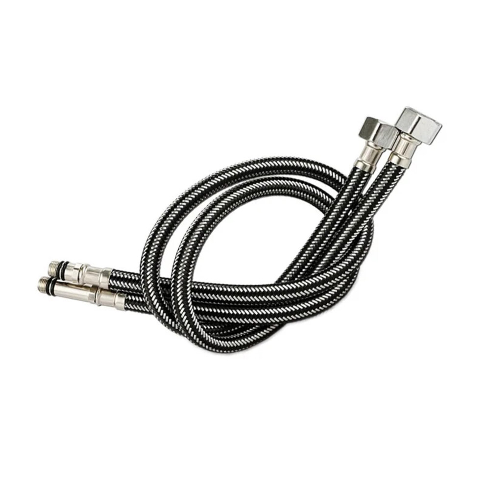 Faucet Supply Line 2Pcs Faucet Accessories 60Cm Stainless Steel Nylon Braided Hose Bathroom Heatresistant Faucet Basin Sink Kitchen Hose(G12 60Cm) 395291733066