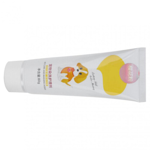 Temporary Pet Fur Dye Gel - Easy-Apply Cherry Blossom Color (80mL) 1