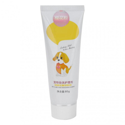 Temporary Pet Fur Dye Gel - Easy-Apply Cherry Blossom Color (80mL)
