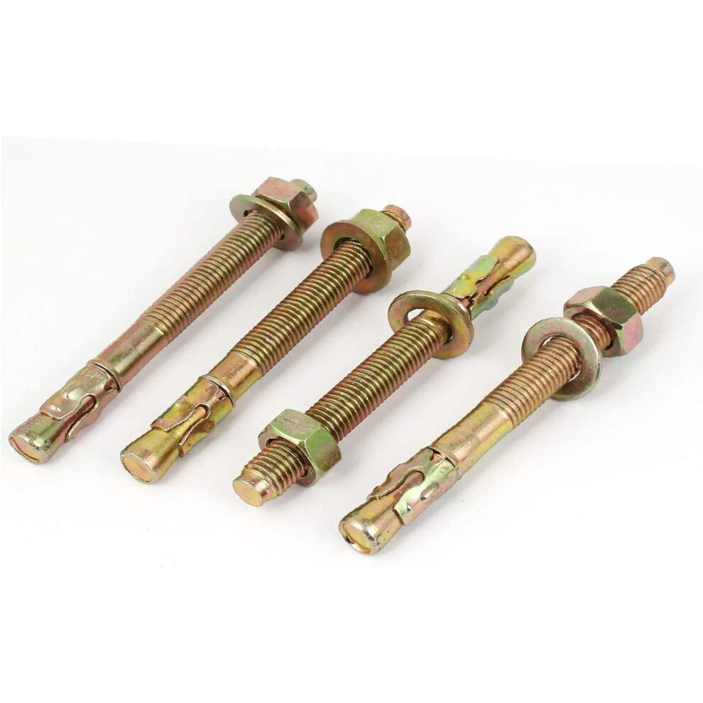 Expansion Bolts, Expansion Bolt, Expansion Screw,Tapping Screws, Yellow Zinc Plated M12x130mm 4pcs-image-OPC-PHXXFXG-NEW