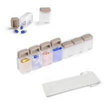(3pcs) Weekly Pill Organiser - 7-Day Travel Case for Medications, Vitamins & Supplements