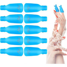 Nail Capsule, Nail Polish Remover Clips, 10 pcs Semi-permanent Nail Polish Clip, UV Semi-permanent Nail Clip Tool Capsule, for Nail Art Gel Nails, Ran