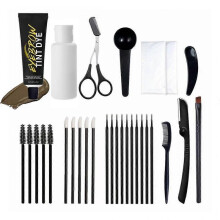 Instant eyebrow tint, natural semi-permanent eyebrow dyeing kit for 4-6 weeks long-lasting and home use, 3 color optional Light brown