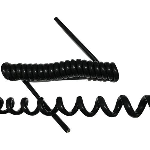 Spiral Telescopic Spring Coiled Cable Wire  Pure 4 Core Telescopic Shield Spiral Cable 22AWG 1