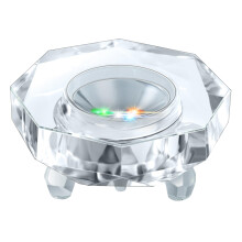Crystal LED Light Base Multicolor Changing Pedestal Color Show Stand Lighted Display Plate AC Power for 3D Glass Art Octagon Light Base