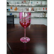 White Moet Plastic Acrylic Goblet Celebration Party Drink Wine Champagne Glass 401-500ml Pink