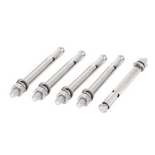 M6x80mm Taper Head Hex Nut Expansion Anchor Bolts Screws 60mm Long Sleeve 5 Pcs (Color : Multiple Colors, Size : Medium)