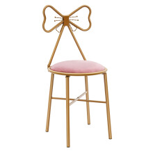 ButterflyShaped Vanity Chair, Dining Chair, Velvet Cushion Dressing Chair, Makeup Chair (Deep Pink)