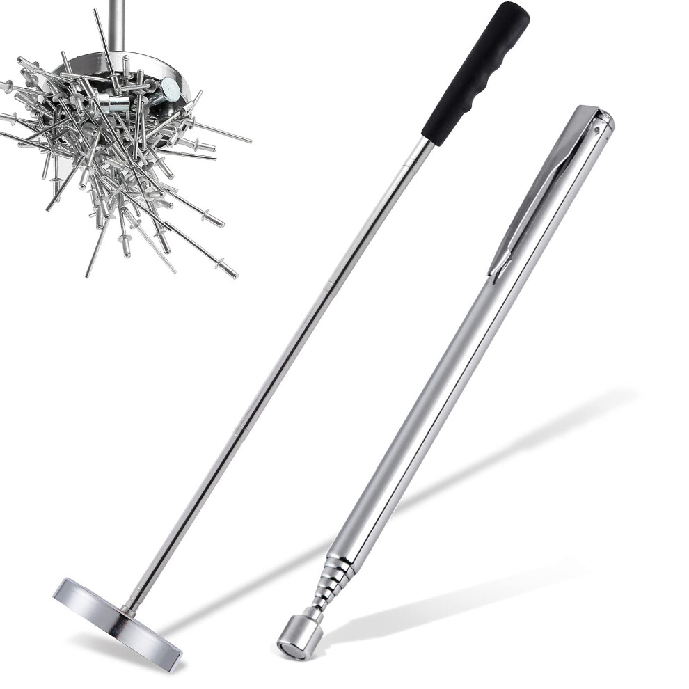 Magnetic Sweeper 35Lbs Bundle 5 Lbs Magnet Pickup Tool, With Pen Clip Design 395291734957