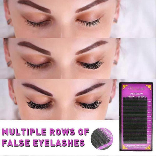 Mixed Mink Individual False Eyelashes Fake Lash Semi Perman 11mm 12 row 1