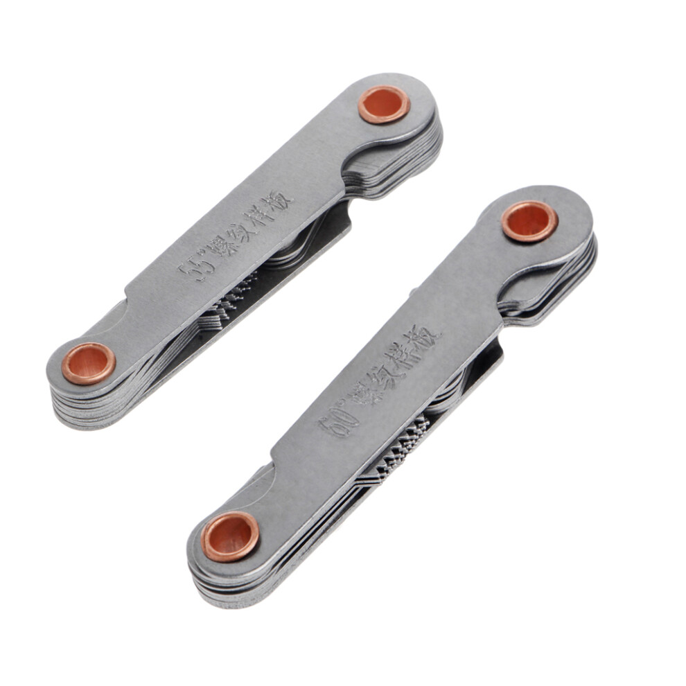 (Set Of 2) 55 Degree Imperial + 60 Degree Metric Thread Gauge 7707070707022