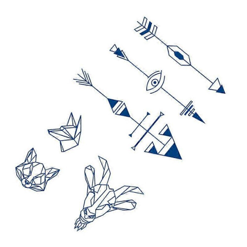 Tattoo stickers - Quick and easy application (2 sheets) model 2 1