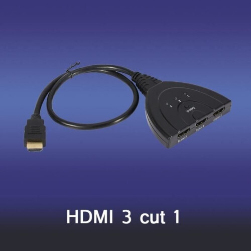 Προσαρμογέας HDMI – DILWE – 3 θύρες – 1080p – Υποστήριξη 3D – Αυτόματη εναλλαγή 1