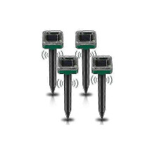4 Pack Solar Ultrasonic Mole Repeller for Gardens and Outdoor Use