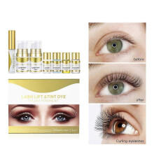 Lash Lift and Tint Kit - Eyelash Perm Kit, Eyelash Tint, Professional Lash Lift and Tint Dye Kit with Black and Brown Color, Semi-Permanent Curling Pe
